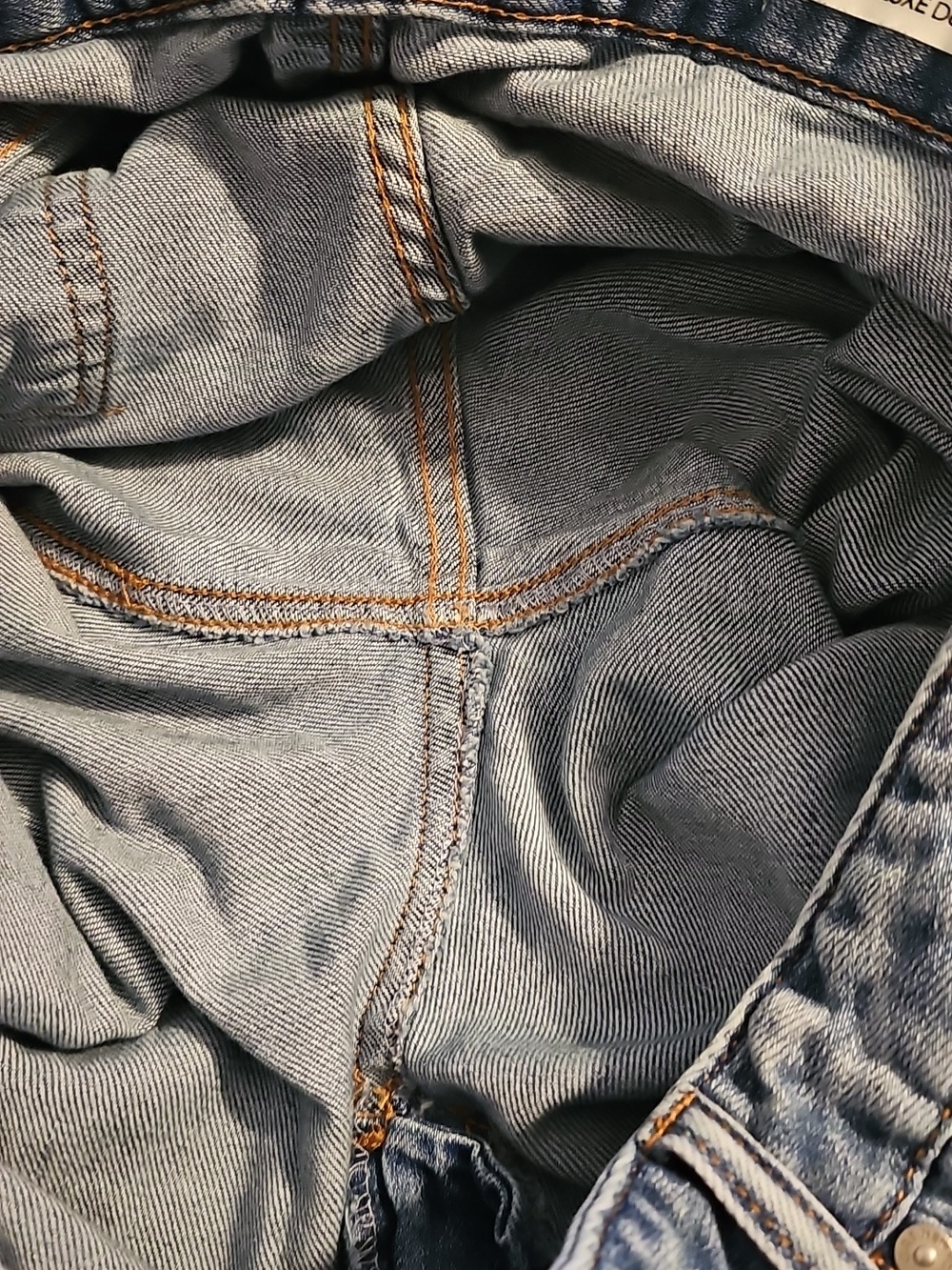 OAT New York "Cloud Luxe" High-Rise Wide-Leg Womens  Jeans Light Blue Sz 12/31 - Picture 9 of 9